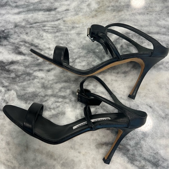 Manolo Blahnik Trampa in kid black - Picture 3 of 6